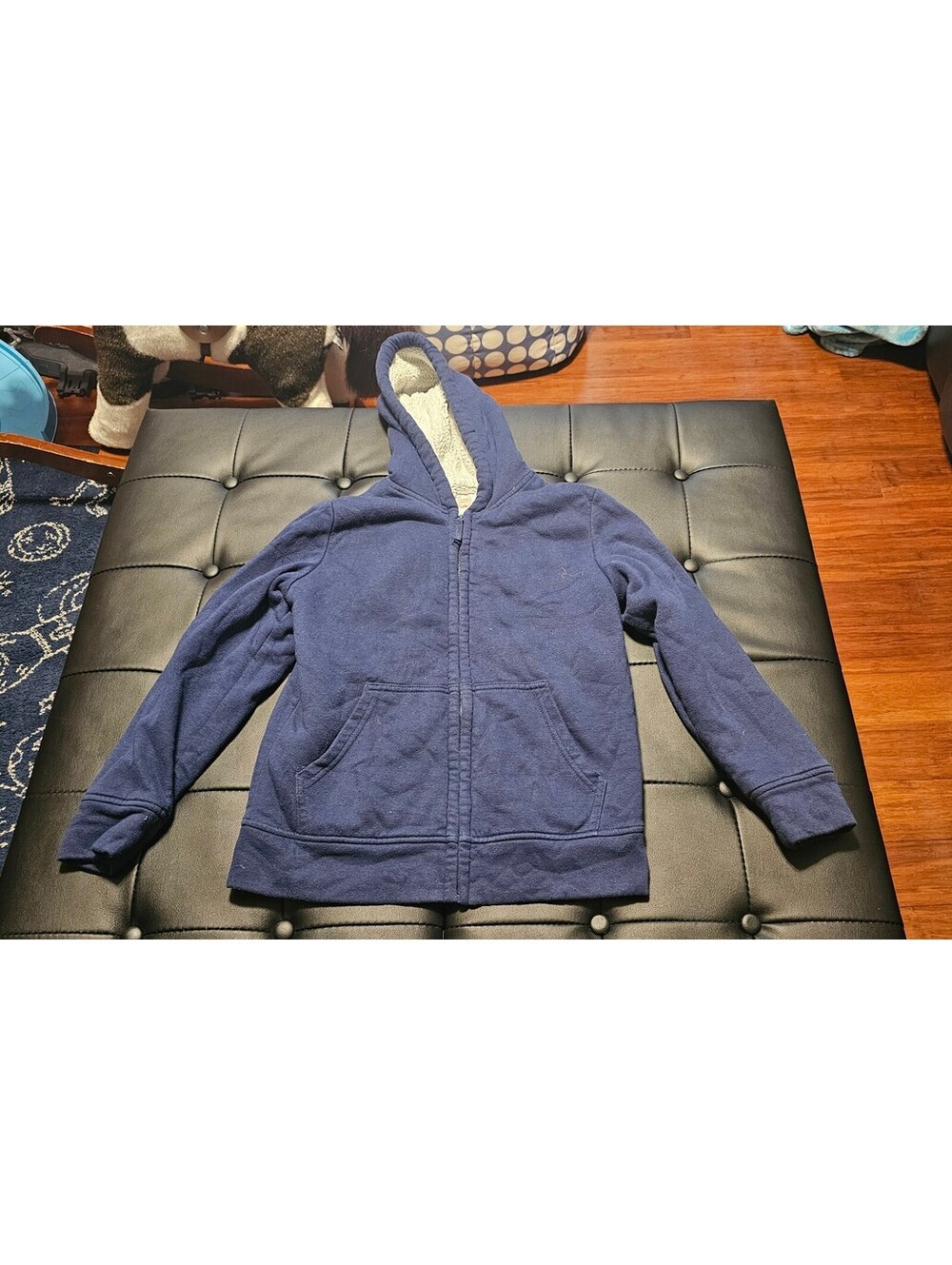 Boys large 10 12 sherpa lined hoodie euc